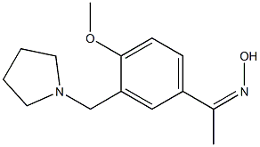 1-[4-methoxy-3-(tetrahydro-1H-pyrrol-1-ylmethyl)phenyl]ethan-1-one oxime 구조식 이미지