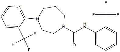 N1-[2-(trifluoromethyl)phenyl]-4-[3-(trifluoromethyl)-2-pyridyl]-1,4-diazepane-1-carboxamide Structure