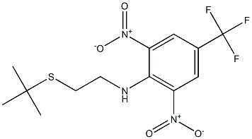 N1-[2-(tert-butylthio)ethyl]-2,6-dinitro-4-(trifluoromethyl)aniline 구조식 이미지