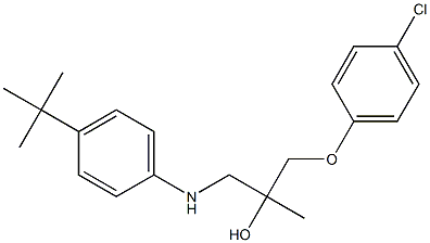 1-[4-(tert-butyl)anilino]-3-(4-chlorophenoxy)-2-methyl-2-propanol 구조식 이미지