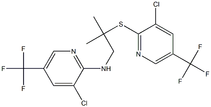 3-chloro-N-(2-{[3-chloro-5-(trifluoromethyl)-2-pyridinyl]sulfanyl}-2-methylpropyl)-5-(trifluoromethyl)-2-pyridinamine Structure