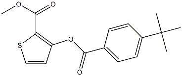 methyl 3-{[4-(tert-butyl)benzoyl]oxy}thiophene-2-carboxylate 구조식 이미지