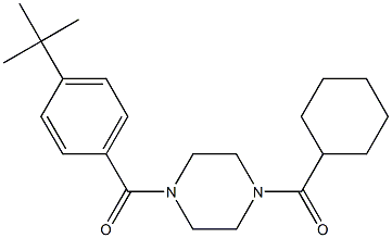 [4-(tert-butyl)phenyl][4-(cyclohexylcarbonyl)piperazino]methanone Structure