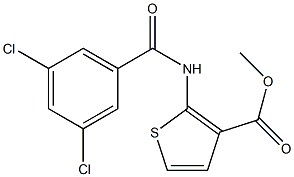 methyl 2-[(3,5-dichlorobenzoyl)amino]thiophene-3-carboxylate 구조식 이미지