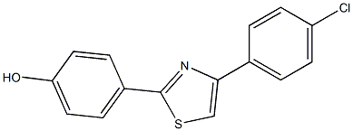 4-[4-(4-chlorophenyl)-1,3-thiazol-2-yl]benzenol Structure