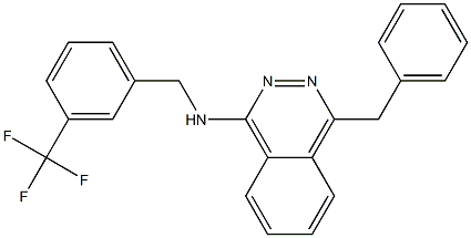 4-benzyl-N-[3-(trifluoromethyl)benzyl]-1-phthalazinamine 구조식 이미지