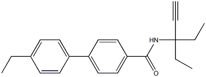 N-(1,1-diethylprop-2-ynyl)-4'-ethyl[1,1'-biphenyl]-4-carboxamide 구조식 이미지