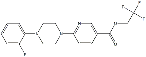 2,2,2-trifluoroethyl 6-[4-(2-fluorophenyl)piperazino]nicotinate Structure