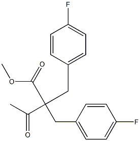 methyl 2,2-di(4-fluorobenzyl)-3-oxobutanoate Structure