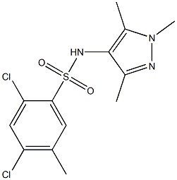 N1-(1,3,5-trimethyl-1H-pyrazol-4-yl)-2,4-dichloro-5-methylbenzene-1-sulfonamide 구조식 이미지