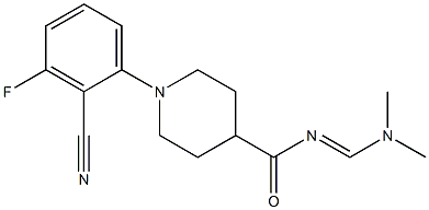 N4-[(dimethylamino)methylidene]-1-(2-cyano-3-fluorophenyl)piperidine-4-carboxamide Structure