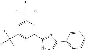 2-[3,5-di(trifluoromethyl)phenyl]-4-phenyl-1,3-thiazole 구조식 이미지