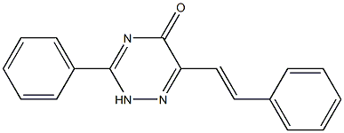 6-styryl-3-phenyl-2,5-dihydro-1,2,4-triazin-5-one Structure