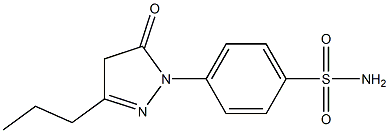 4-(5-oxo-3-propyl-4,5-dihydro-1H-pyrazol-1-yl)benzene-1-sulfonamide 구조식 이미지