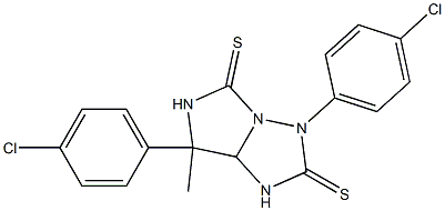 3,7-bis(4-chlorophenyl)-7-methyldihydro-1H-imidazo[1,5-b][1,2,4]triazole-2,5(3H,6H)-dithione 구조식 이미지