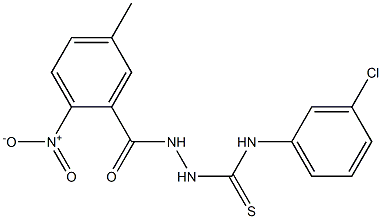 N1-(3-chlorophenyl)-2-(5-methyl-2-nitrobenzoyl)hydrazine-1-carbothioamide 구조식 이미지