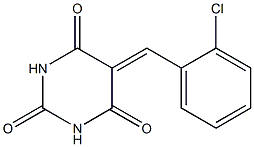 5-(2-chlorobenzylidene)hexahydropyrimidine-2,4,6-trione Structure
