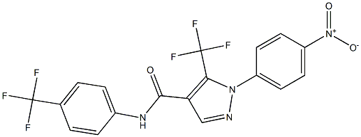 N4-[4-(trifluoromethyl)phenyl]-1-(4-nitrophenyl)-5-(trifluoromethyl)-1H-pyrazole-4-carboxamide 구조식 이미지