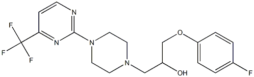 1-(4-fluorophenoxy)-3-{4-[4-(trifluoromethyl)pyrimidin-2-yl]piperazino}propan-2-ol Structure