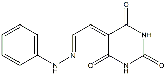 2-(2,4,6-trioxohexahydropyrimidin-5-yliden)acetaldehyde 1-phenylhydrazone 구조식 이미지