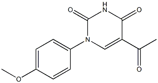 5-acetyl-1-(4-methoxyphenyl)-2,4(1H,3H)-pyrimidinedione 구조식 이미지