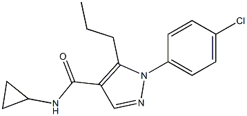 N4-cyclopropyl-1-(4-chlorophenyl)-5-propyl-1H-pyrazole-4-carboxamide 구조식 이미지