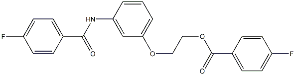 2-{3-[(4-fluorobenzoyl)amino]phenoxy}ethyl 4-fluorobenzenecarboxylate Structure