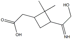 2-[3-(hydroxyethanimidoyl)-2,2-dimethylcyclobutyl]acetic acid Structure