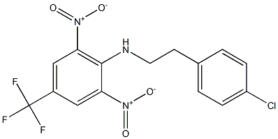 N1-(4-chlorophenethyl)-2,6-dinitro-4-(trifluoromethyl)aniline 구조식 이미지