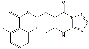 2-(5-methyl-7-oxo-4,7-dihydro[1,2,4]triazolo[1,5-a]pyrimidin-6-yl)ethyl 2,6-difluorobenzenecarboxylate 구조식 이미지