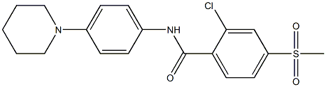 2-chloro-4-(methylsulfonyl)-N-(4-piperidinophenyl)benzenecarboxamide 구조식 이미지