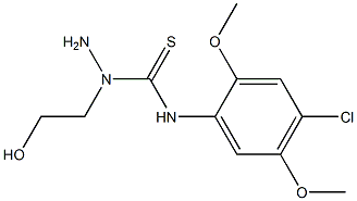 N1-(4-chloro-2,5-dimethoxyphenyl)-1-(2-hydroxyethyl)hydrazine-1-carbothioamide 구조식 이미지