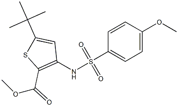 methyl 5-(tert-butyl)-3-{[(4-methoxyphenyl)sulfonyl]amino}thiophene-2-carboxylate Structure