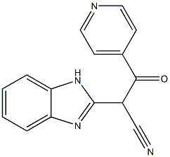2-(1H-benzo[d]imidazol-2-yl)-3-oxo-3-(4-pyridyl)propanenitrile 구조식 이미지