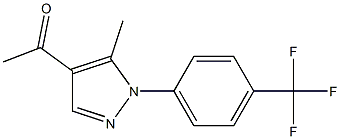 1-{5-methyl-1-[4-(trifluoromethyl)phenyl]-1H-pyrazol-4-yl}ethan-1-one 구조식 이미지