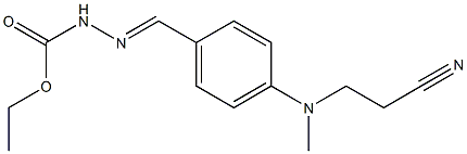 ethyl 2-{4-[(2-cyanoethyl)(methyl)amino]benzylidene}hydrazine-1-carboxylate 구조식 이미지