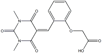 2-(2-{[1,3-dimethyl-2,4,6-trioxotetrahydro-5(2H)-pyrimidinyliden]methyl}phenoxy)acetic acid Structure