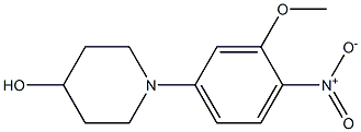 1-(3-methoxy-4-nitrophenyl)-4-piperidinol Structure