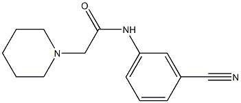 N1-(3-cyanophenyl)-2-piperidinoacetamide 구조식 이미지