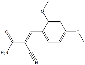 2-cyano-3-(2,4-dimethoxyphenyl)acrylamide Structure