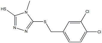 5-[(3,4-dichlorobenzyl)thio]-4-methyl-4H-1,2,4-triazole-3-thiol 구조식 이미지