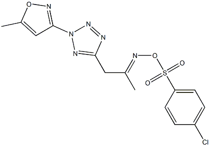 5-[2-({[(4-chlorophenyl)sulfonyl]oxy}imino)propyl]-2-(5-methylisoxazol-3-yl)-2H-1,2,3,4-tetraazole Structure