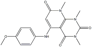 5-(4-methoxyanilino)-1,3,8-trimethyl-1,2,3,4,7,8-hexahydropyrido[2,3-d]pyrimidine-2,4,7-trione Structure