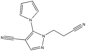 1-(2-cyanoethyl)-5-(1H-pyrrol-1-yl)-1H-pyrazole-4-carbonitrile 구조식 이미지