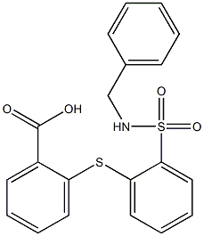 2-({2-[(benzylamino)sulfonyl]phenyl}thio)benzoic acid 구조식 이미지