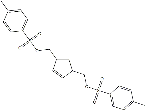 [4-({[(4-methylphenyl)sulfonyl]oxy}methyl)cyclopent-2-enyl]methyl 4-methylbenzene-1-sulfonate Structure