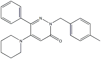 2-(4-methylbenzyl)-6-phenyl-5-piperidino-3(2H)-pyridazinone Structure