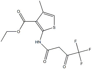 ethyl 4-methyl-2-[(4,4,4-trifluoro-3-oxobutanoyl)amino]thiophene-3-carboxylate Structure