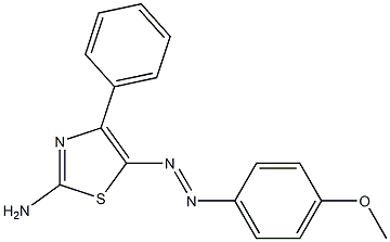 5-[2-(4-methoxyphenyl)diaz-1-enyl]-4-phenyl-1,3-thiazol-2-amine 구조식 이미지