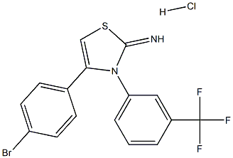 4-(4-bromophenyl)-3-[3-(trifluoromethyl)phenyl]-1,3-thiazol-2(3H)-imine hydrochloride 구조식 이미지